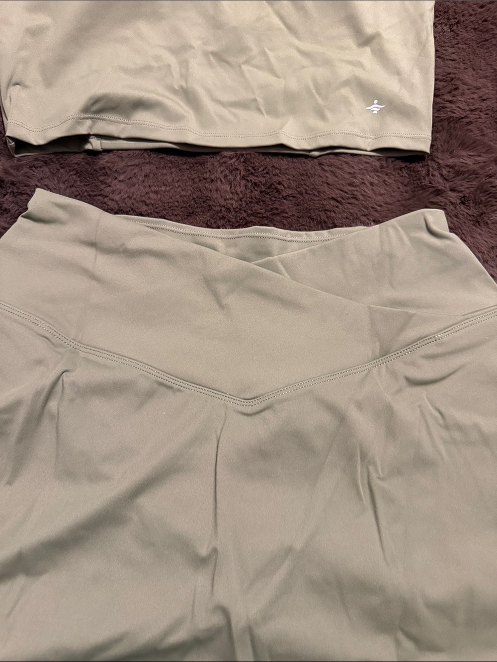 HALARA Sage Green Active Skirt & Crop Top Set - Picture 6 of 8